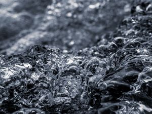 Preview wallpaper water, waves, ripples, macro, gray