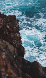 Preview wallpaper water, waves, rock, stone, sea, shore