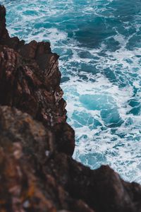 Preview wallpaper water, waves, rock, stone, sea, shore