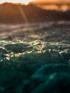 Preview wallpaper water, waves, splashes, glare, light