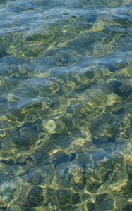 Preview wallpaper water, waves, stones, pebbles, distortion, texture
