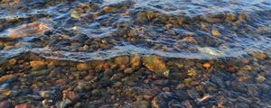 Preview wallpaper water, waves, stones, transparent, nature