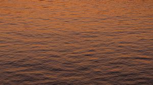 Preview wallpaper water, waves, surface, reflection, dusk