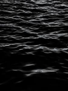Preview wallpaper water, waves, wavy, bw