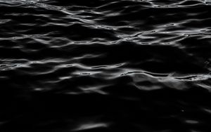 Preview wallpaper water, waves, wavy, bw