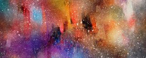 Preview wallpaper watercolor, abstraction, spots, colorful