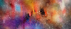 Preview wallpaper watercolor, abstraction, spots, colorful