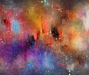 Preview wallpaper watercolor, abstraction, spots, colorful
