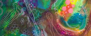Preview wallpaper watercolor, paint, patterns, lines, abstract, colorful