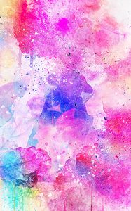 Preview wallpaper watercolor, spots, bright, pink