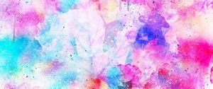 Preview wallpaper watercolor, spots, bright, pink