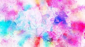 Preview wallpaper watercolor, spots, bright, pink