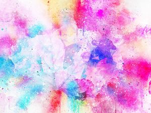 Preview wallpaper watercolor, spots, bright, pink