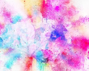 Preview wallpaper watercolor, spots, bright, pink