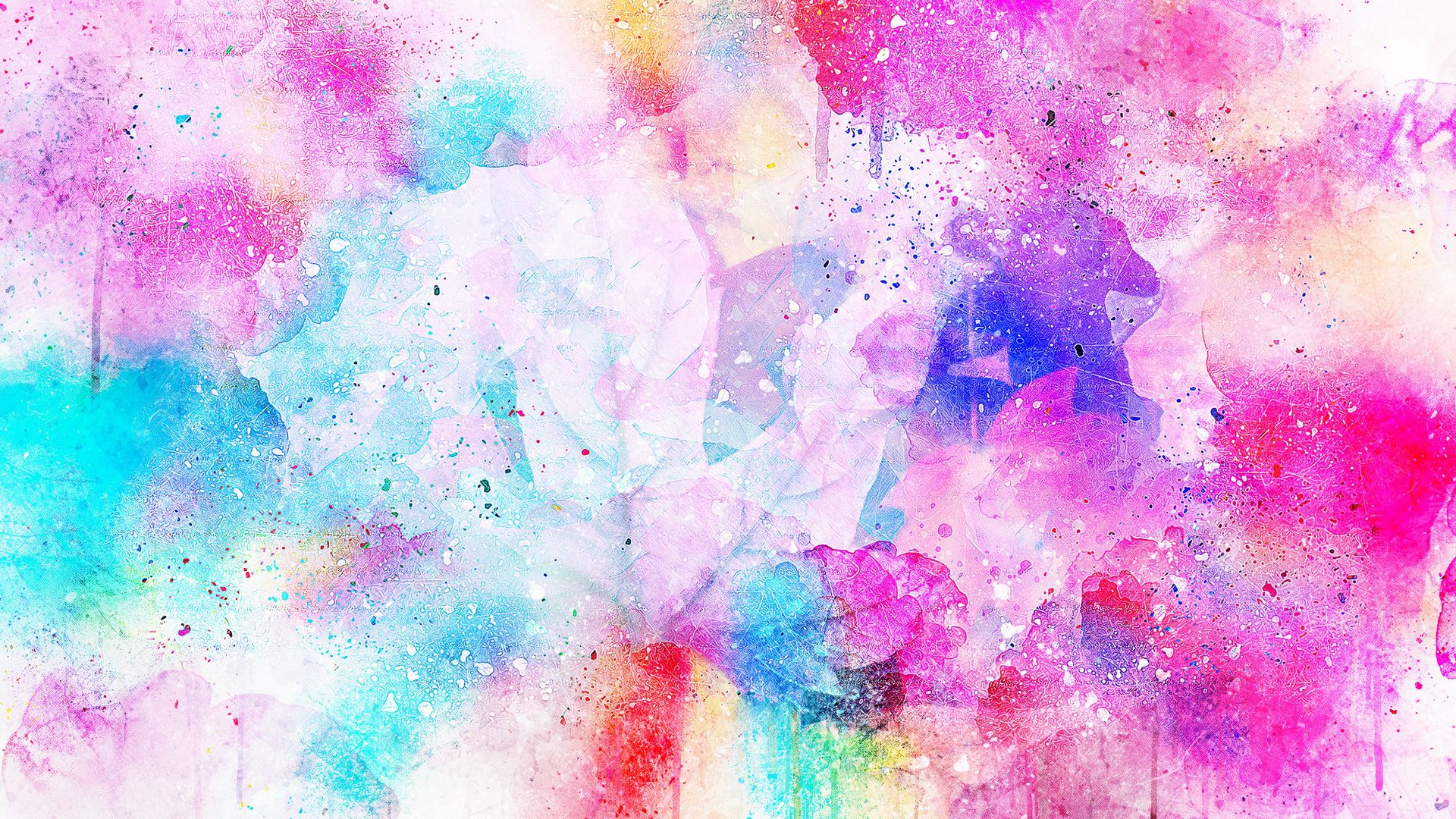 Download wallpaper 1920x1080 watercolor, spots, bright, pink full hd ...