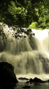 Preview wallpaper waterfall, cascade, landscape, nature, trees