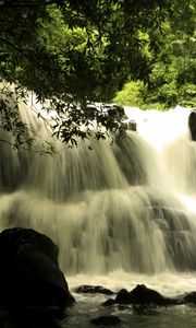 Preview wallpaper waterfall, cascade, landscape, nature, trees