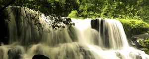 Preview wallpaper waterfall, cascade, landscape, nature, trees