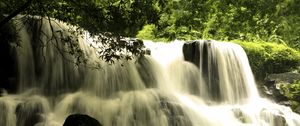 Preview wallpaper waterfall, cascade, landscape, nature, trees