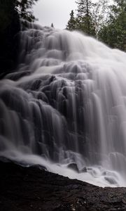 Preview wallpaper waterfall, cascade, long exposure, nature