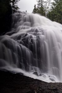 Preview wallpaper waterfall, cascade, long exposure, nature