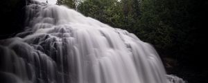 Preview wallpaper waterfall, cascade, long exposure, nature