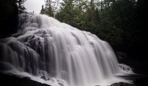 Preview wallpaper waterfall, cascade, long exposure, nature