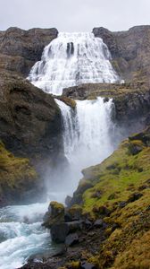 Preview wallpaper waterfall, cascade, rocks, landscape