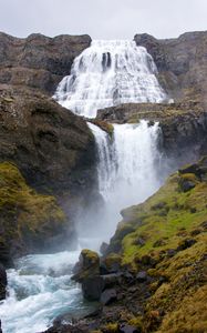 Preview wallpaper waterfall, cascade, rocks, landscape