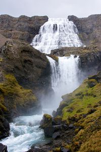 Preview wallpaper waterfall, cascade, rocks, landscape