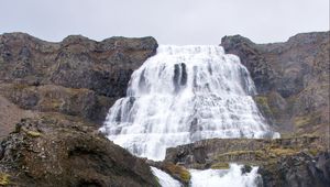 Preview wallpaper waterfall, cascade, rocks, landscape