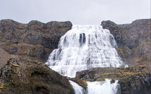 Preview wallpaper waterfall, cascade, rocks, landscape