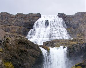 Preview wallpaper waterfall, cascade, rocks, landscape
