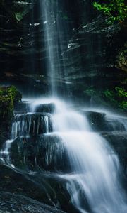 Preview wallpaper waterfall, cascade, stones, nature
