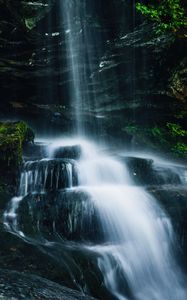 Preview wallpaper waterfall, cascade, stones, nature