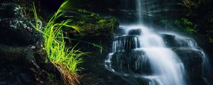 Preview wallpaper waterfall, cascade, stones, nature