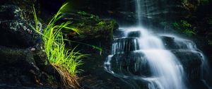 Preview wallpaper waterfall, cascade, stones, nature