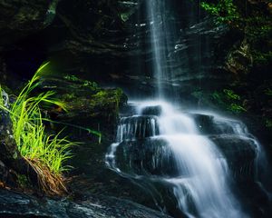 Preview wallpaper waterfall, cascade, stones, nature