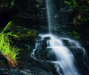 Preview wallpaper waterfall, cascade, stones, nature