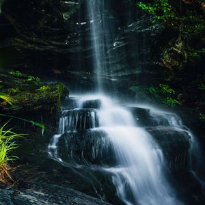 Preview wallpaper waterfall, cascade, stones, nature