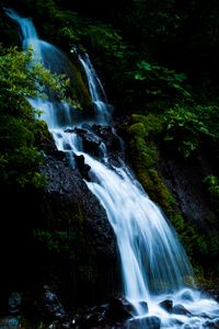 Preview wallpaper waterfall, cascade, stones, moss, nature