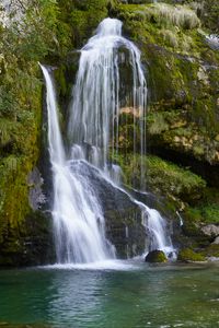 Preview wallpaper waterfall, cascade, stones, moss, landscape