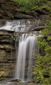 Preview wallpaper waterfall, cascades, rocks