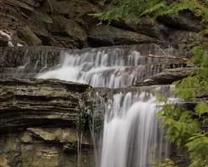Preview wallpaper waterfall, cascades, rocks
