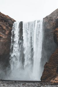 Preview wallpaper waterfall, cliff, river, water, spray