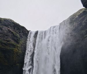 Preview wallpaper waterfall, cliff, water, spray, river