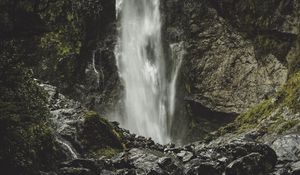 Preview wallpaper waterfall, current, stones