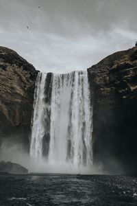 Preview wallpaper waterfall, hills, river