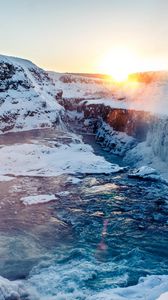 Preview wallpaper waterfall, ice, snow