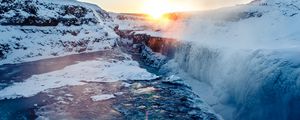 Preview wallpaper waterfall, ice, snow